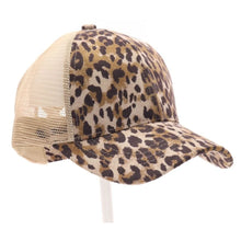 Load image into Gallery viewer, Leopard Criss-Cross High Pony Ball Cap
